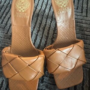 Zara Women's Brown Woven Sandals